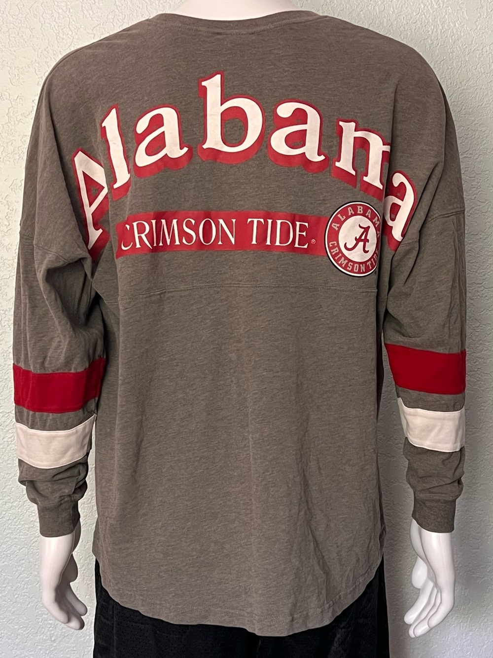 Alabama Crimson Tide Game Day Gray Long Sleeve Womens Large 12/14 NCAA